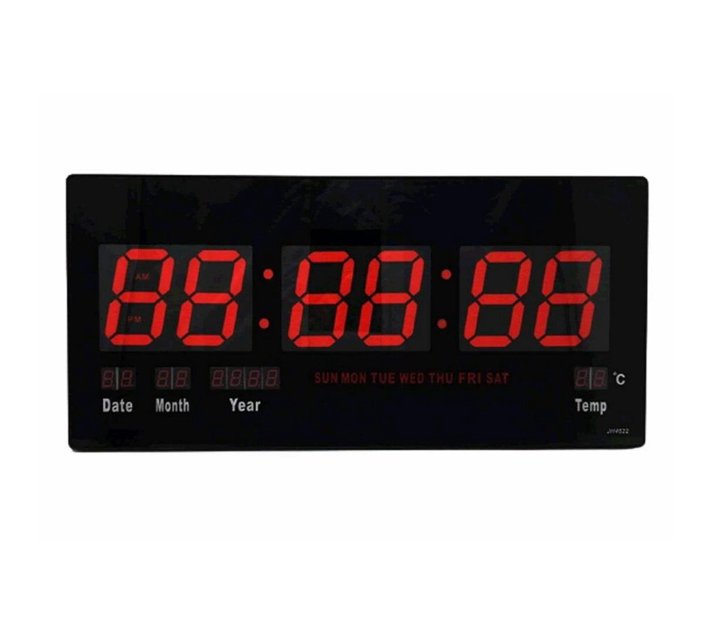 Digital LED Number Wall Clock with Date & Temperature Display JH4622