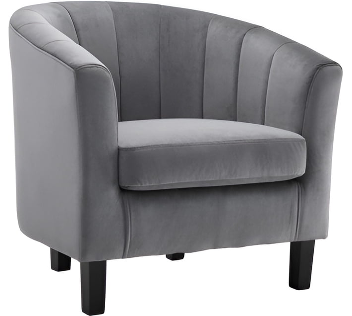 Penna furniture Fabric Dining Chair (Set of 1, Finish Colour Grey