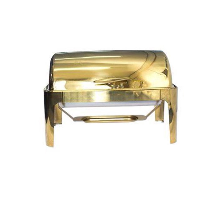 Rectangular Roll top Chafing Dish Gold Makro