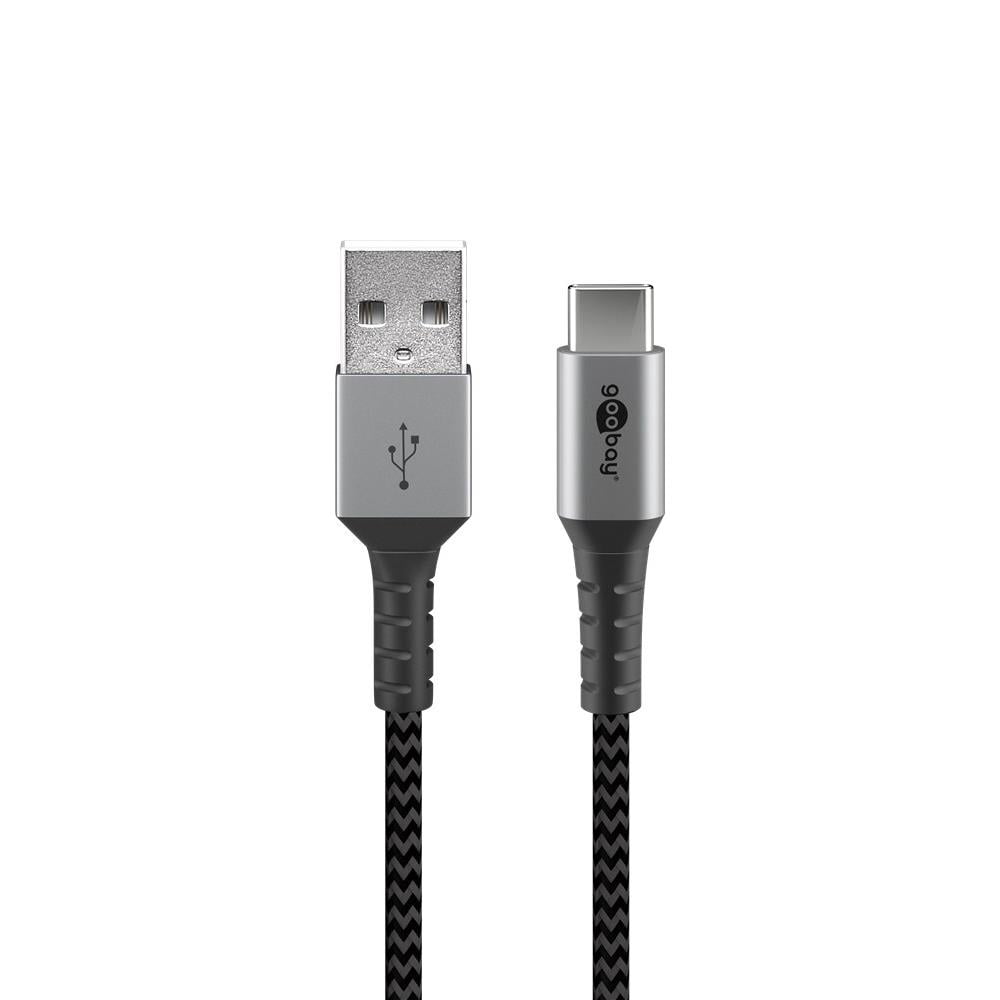 Goobay Kabel USB 3.0,USB 3.1 USB A Wtyk, USB C Wtyk 0,5m Czarny (67999