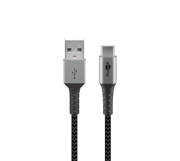 Someone’s in a Makro Goobay USB-C to USB-A Textile 2m Cable with Metal ...