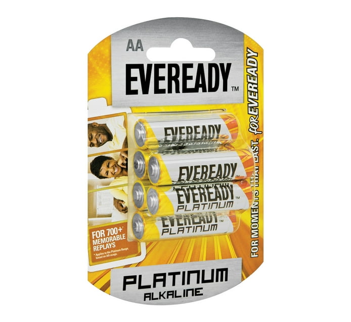 Eveready Platinum AA Batteries 6Pack Makro