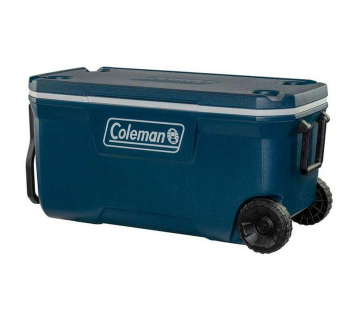 Someone’s in a Makro Coleman 100 Quart Xtreme Wheeled Cooler Blue