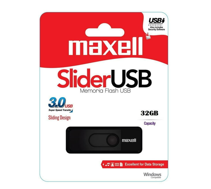 Someone’s in a Makro Maxell 32GB USB 3.0 Slider Flash Drive Mood