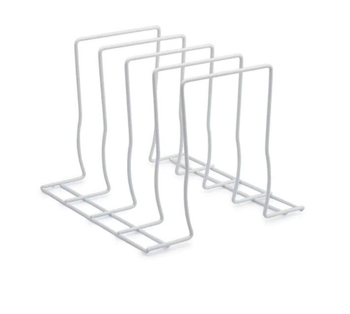 Pot Lid Holder. 4 Lid. White Makro