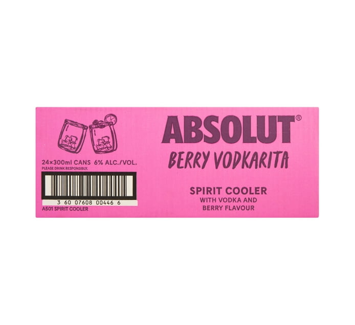Buy Absolut Berry Vodkarita Can (24 x 300ml) in Bulk | Makro Business