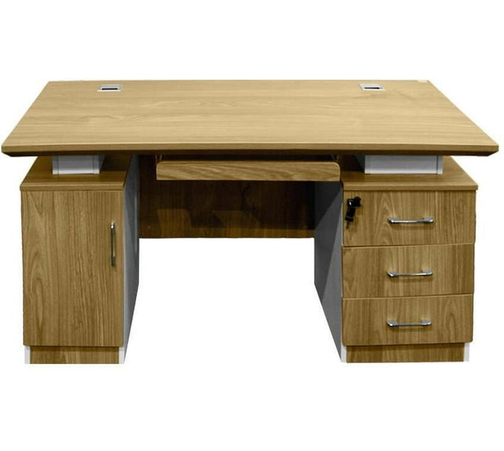 GOF Furniture Furniture Mystic Computer Desk, Oak Wood Portable