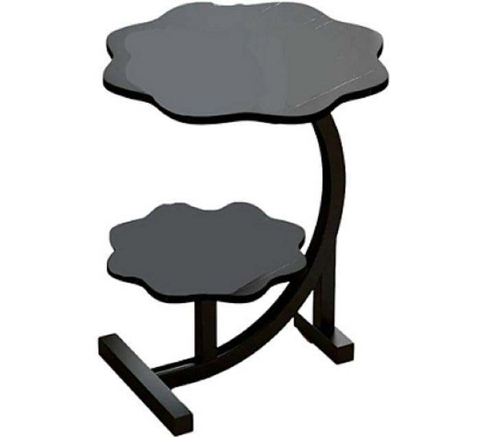 Coffee Tables CloudShaped Dansup Side Table with 2Tier Shelves Steel