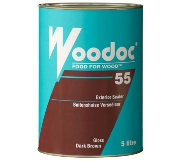 Woodoc 55 (Dark Brown) Gloss Wood Varnish (Alkyd 5 L) Makro