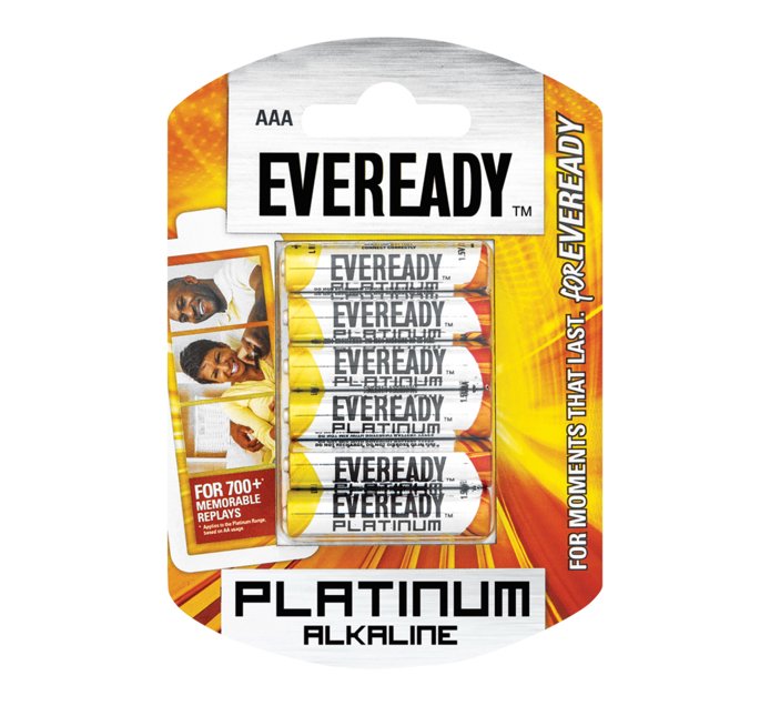 Eveready Platinum Alkaline AAA Batteries 6-Pack | Makro