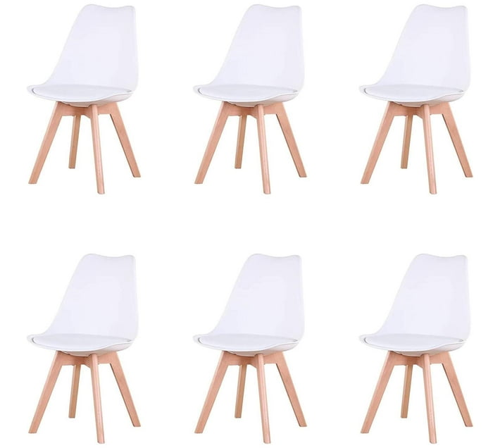 Someone’s in a Makro Set of 6 Dining Chairs, Solid Wood Legs, Removable