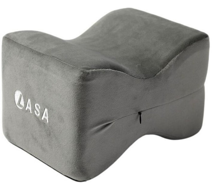 lasa Polyester Fibre Solid Orthopaedic Pillow Pack of 1 (Grey) Makro