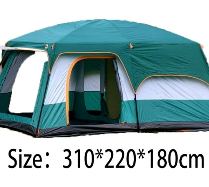 Phonex Two Room Pop Up Shelter Awning Outdoor Portable Instant Cabin Tent Tent For Adults Green