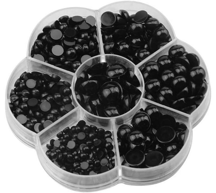 The Good Sport Craft Bead Flat Bottomed Eyes for Doll Making 500pc