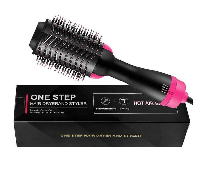 OneStep Hot Air Blower Hair Brush Dryer and Volumizer Style Comb Makro