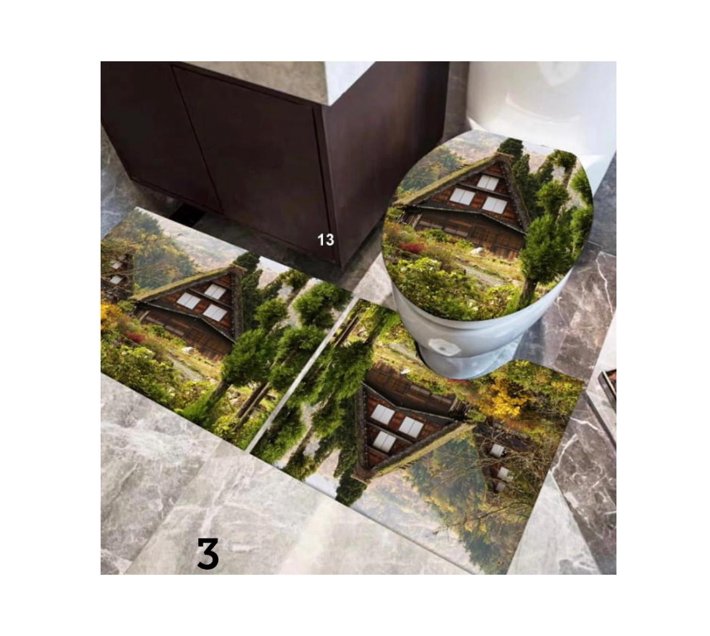 Someone’s in a Makro 3 Piece 3D Bathroom Mats Mood