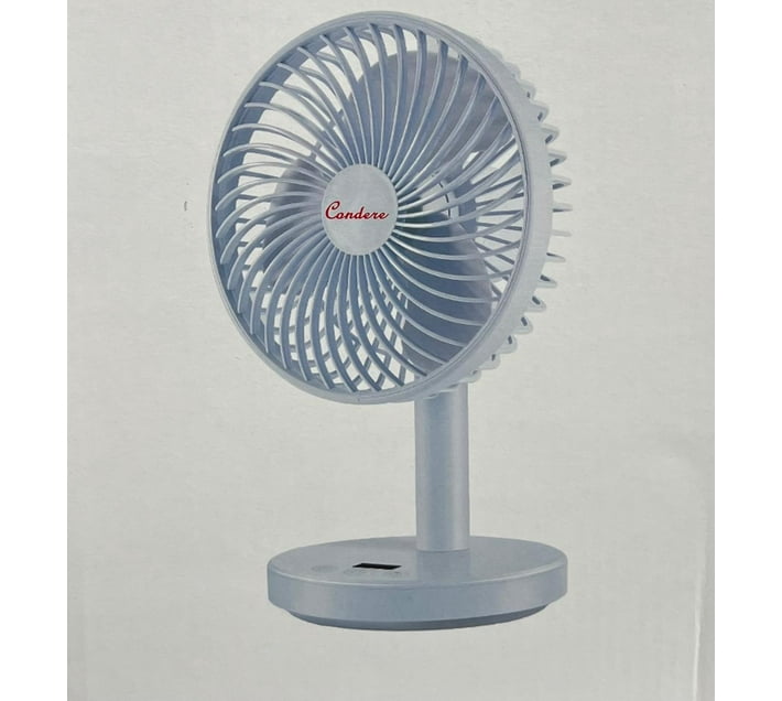 Condere Desk fan A++ 90 mm Energy Saving 3 Blade Table Fan (Black, Pink