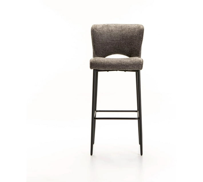 VIVIDITTO Fabric Bar Stool (Finish Colour Grey, Knock Down) Makro