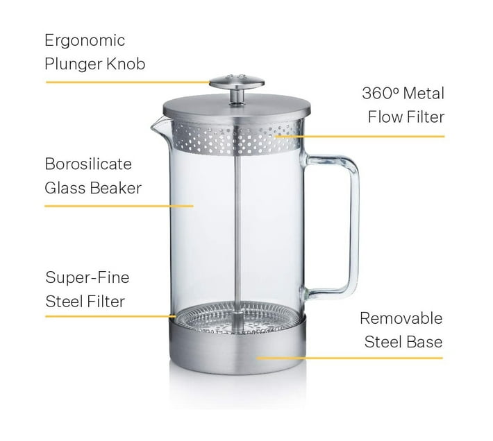 Aerolatte French Press Glass Beaker, 5 Cup