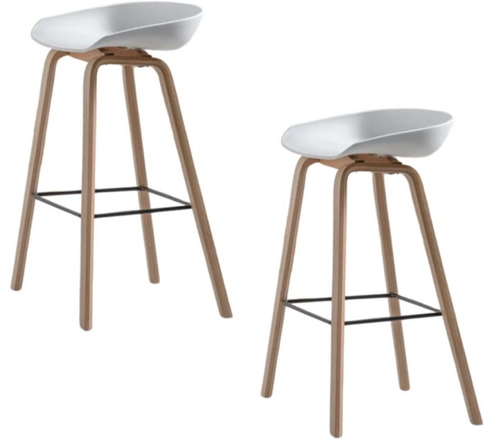 Infinity Homeware Metal Bar Stool (Finish Colour White, DIY(DoIt