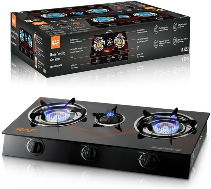 raf R.8052 Stainless Steel Manual Gas Stove 3 Burners