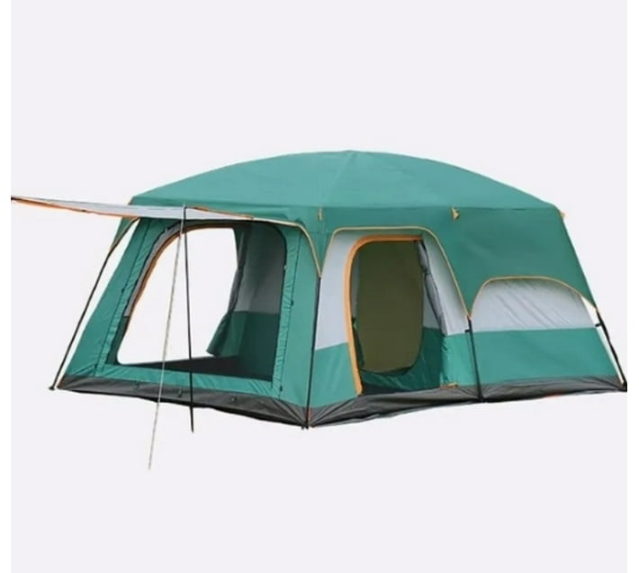 Phonex Two Room Pop Up Shelter Awning Outdoor Portable Instant Cabin Tent Tent For Adults Green