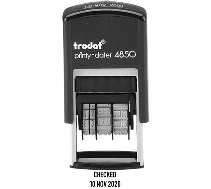 Trodat TRO4850CHECKBLCK Purposed Stamp (Medium, Multicolour) Makro