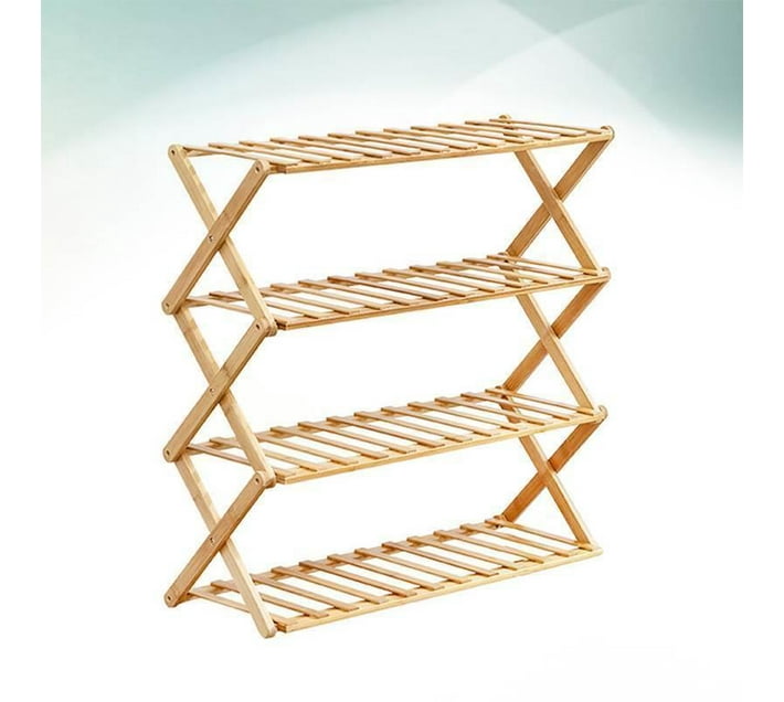 4 layers of bamboo shoe rack Makro