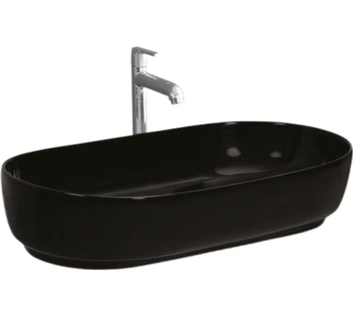 Countertop Ceramic Basin/Tabletop Rossa Black Matt Counter Top Wash
