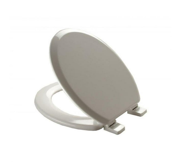 Someone’s in a Makro Wooden Toilet Seat With Plastic Hinge White Mood