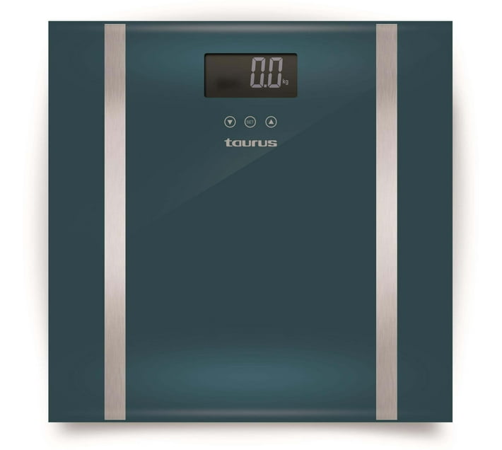 TAURUS BMI Glass 180kg 3V Syncro Digital Bathroom Weighing Scale (Green) | Makro