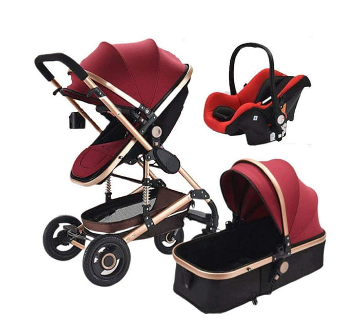 Someone s in a Makro Baby stroller 3 in 1 newborn baby carriage