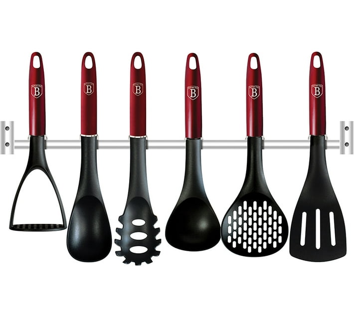 Berlinger Haus NonStick Kitchen Utensils Set Burgundy Nylon Cooking