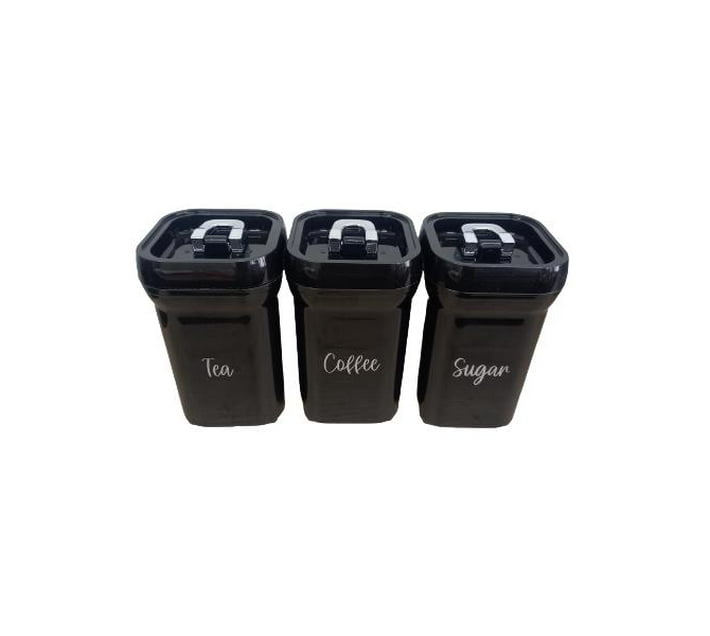 1.1Lt Tea/Coffee/Sugar Canisters 3 Piece Makro