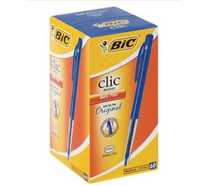 buy-bic-clic-pens-ball-pen-pack-of-60-blue-in-bulk-makro-business