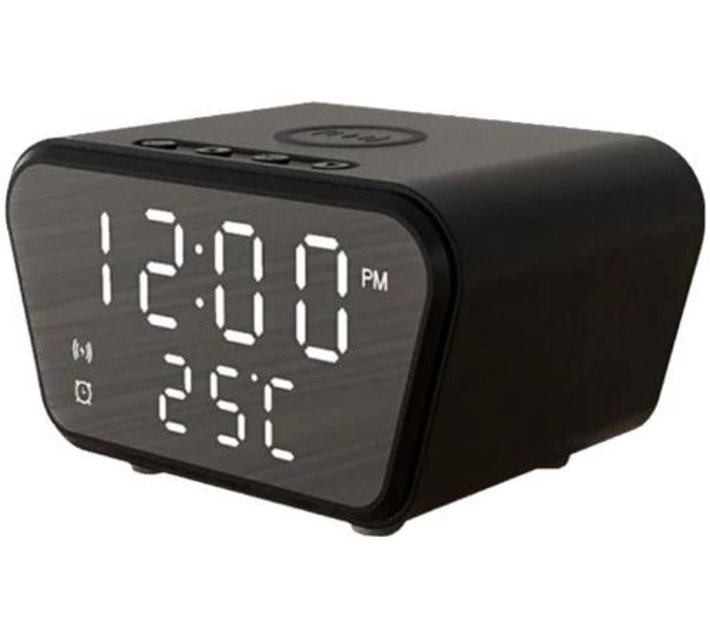 Just Simplified Plastic Analog-digital Table Clock (Black) | Makro