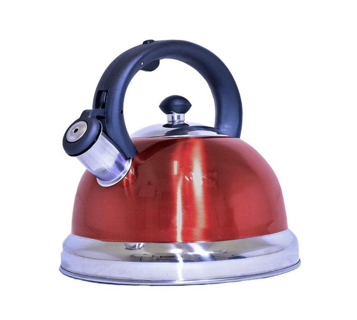 Someone’s in a Makro 3L Stove Top Stainless Steel Whistling Kettle Red Mood
