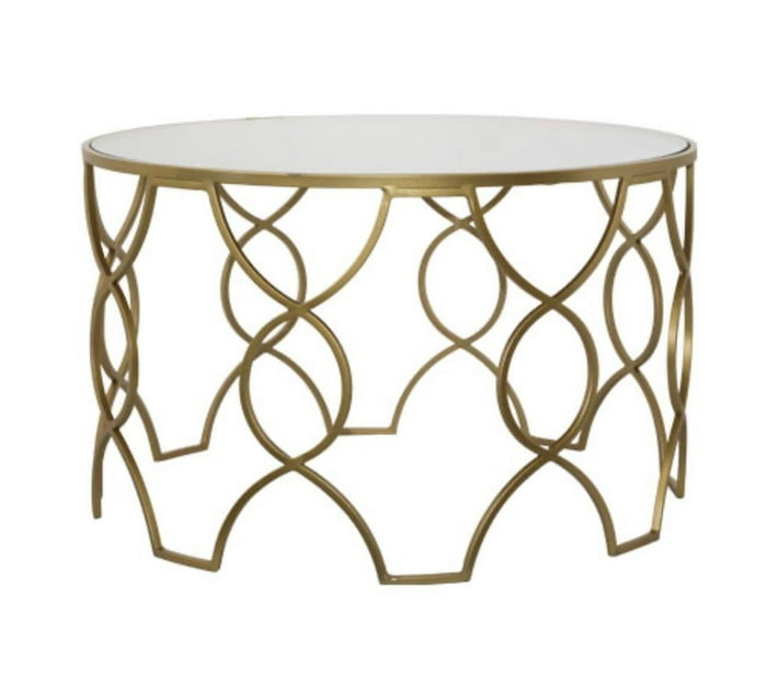 Someone’s in a Makro Gold Glass Round Coffee Table Mood