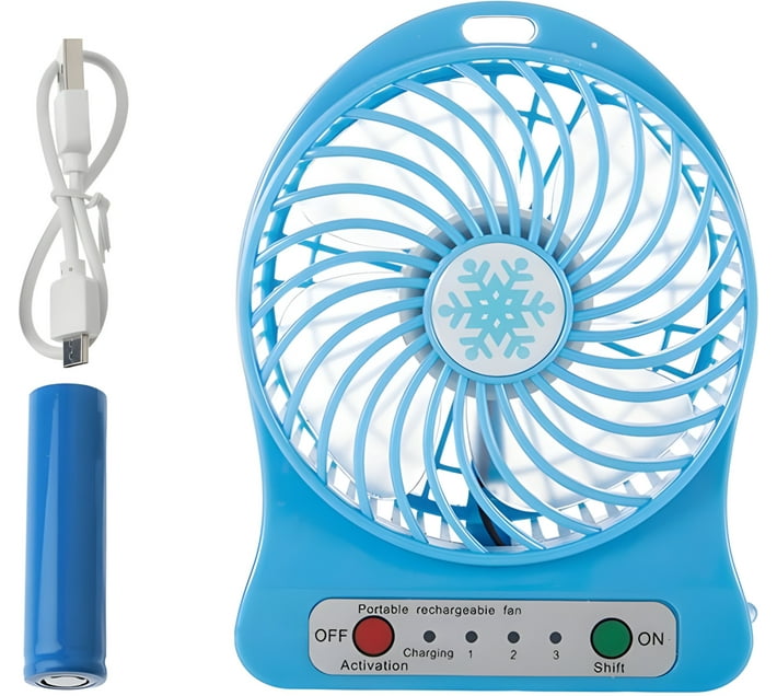 0000 A Energy Saving Table Fan (Blue, Pack of 1) Makro