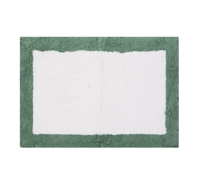 Home Living Classico Bath mat WHITE/GREEN | Makro