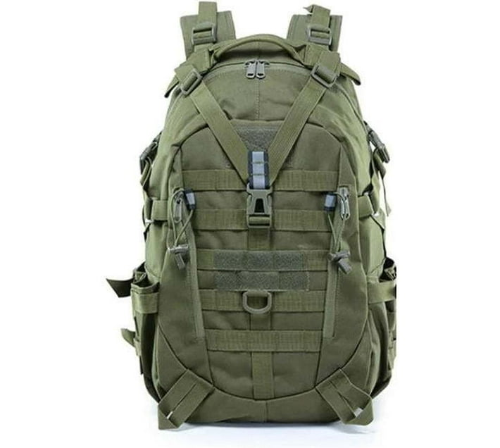 Unbranded Tactical Reflective Backpack Waterproof Backpack (Green, 40 L