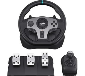 Pxn V9 Steering Wheel With Pedals And Shift Lever And Feedback Vibration 270 900 Steering Wheel For PC Xbox PS4 PS3 And Switch W