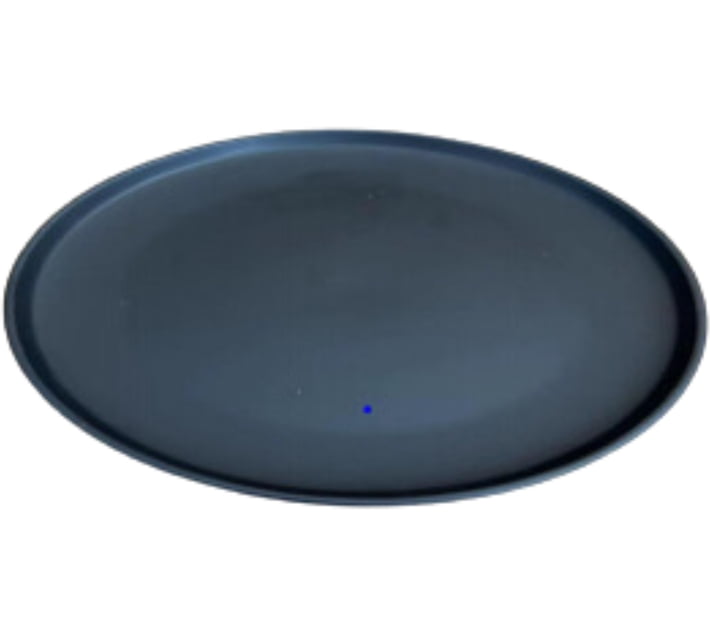 Generic ZG2-022C 10.25-inch Black Glazed Thick Edged Disc Dinner Plate ...