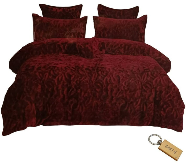 SMTE Abstract Queen Quilt for Mild Winter (Woollen Blend, Red) Makro