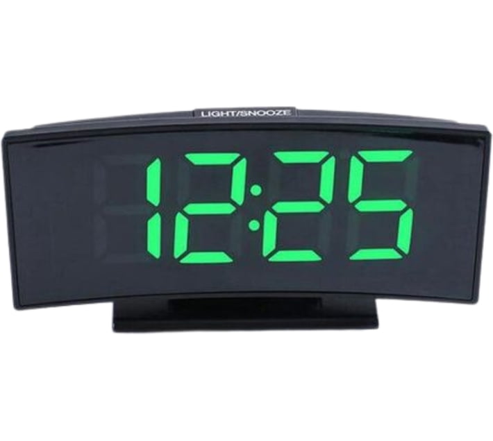 Generic Plastic, Glass Digital Table Clock (Black) | Makro