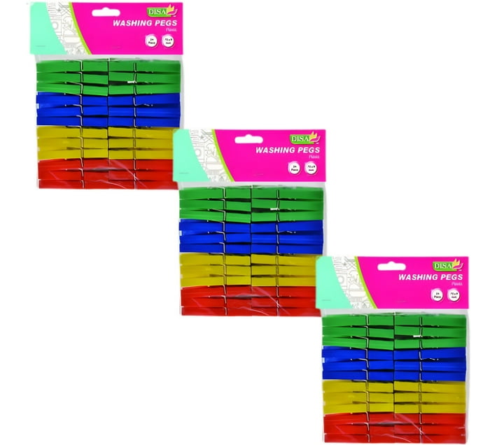 AZ Décor Plastic, Plastic Pins (Set of 3, Red, Blue, Green, Yellow) Makro