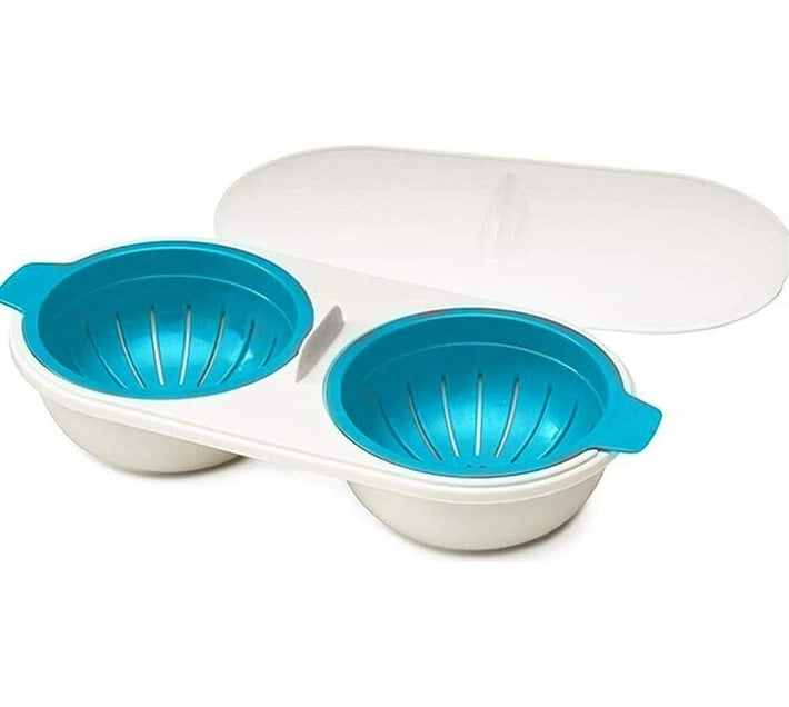 GENERIC EP434 Plastic Plastic MicrowaveSafe Egg Poacher (Blue) Makro