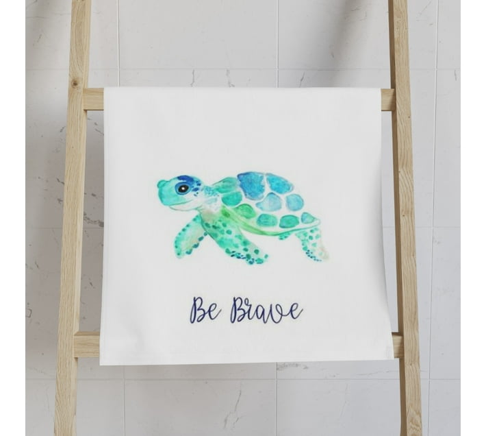 Someone’s in a Makro Sea Turtle Watercolor Burp Cloth Mood