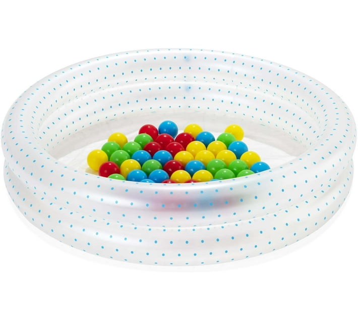 Bestway Ring Ball Pit Inflatable Swimming Pool (White, Blue) | Makro