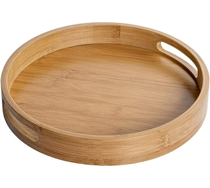 Kitchen Round Wooden 25cm Tray () Makro